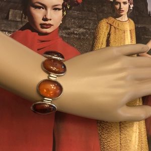 .925 Vintage amber bracelet